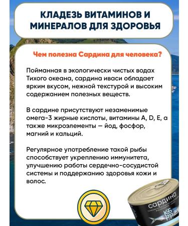 Kuril Coast Pacific sardines in their own juice natural 250gx12 - Buy Online on GoSupps.com