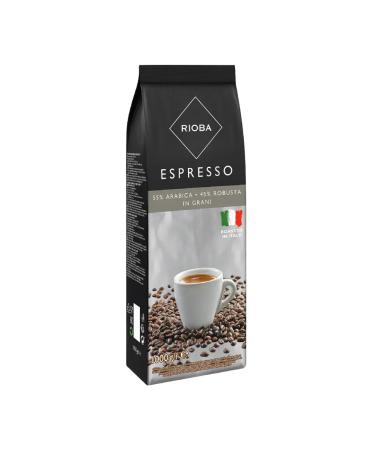 RIOBA Espresso Silver coffee in grains 1 kg - Buy Online on GoSupps.com