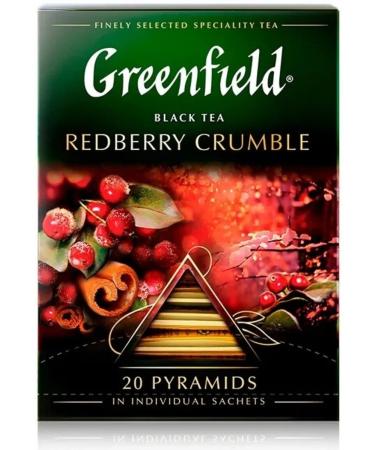 Greenfield Black Tea Redberry Crumble in bags of 1.8 g x 2 - Buy Online on GoSupps.com
