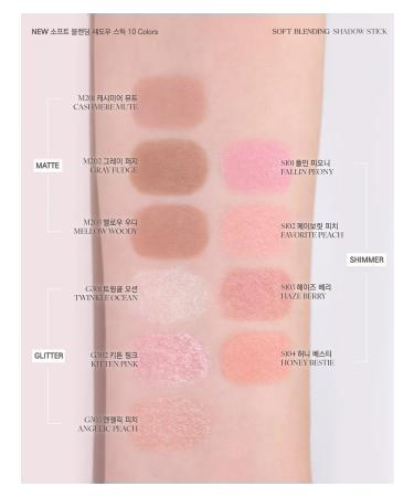 Clio Soft Blending Shadow Stick M201 Cashmere Mute - Soft shadow stick with a brush - Buy Online on GoSupps.com