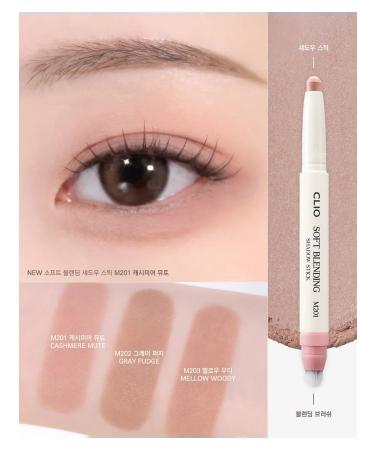 Clio Soft Blending Shadow Stick M203 Mellow Woody - Soft shadow stick with a brush - Buy Online on GoSupps.com