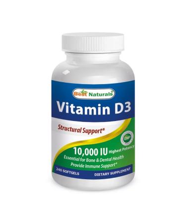 Best Naturals D3 10 000 units 240 capsules