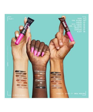 NYX Professional Makeup Thick It Stick it Black 08 eyebrows - Buy Online on GoSupps.com