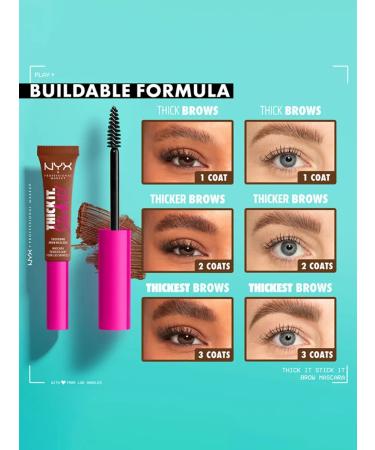 NYX Professional Makeup Thick It Stick it Black 08 eyebrows - Buy Online on GoSupps.com