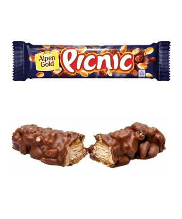 Chocolate bar picnic with peanuts and raisins 35pcs 38g - Buy Online on GoSupps.com