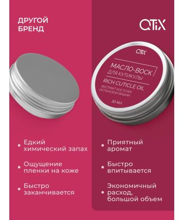 QTiX Cuticle oil-wax with Spanish cherry kernel extract - Buy Online on GoSupps.com