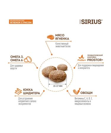 SIRIUS Dry food for dogs 2 kg lamb - Buy Online on GoSupps.com