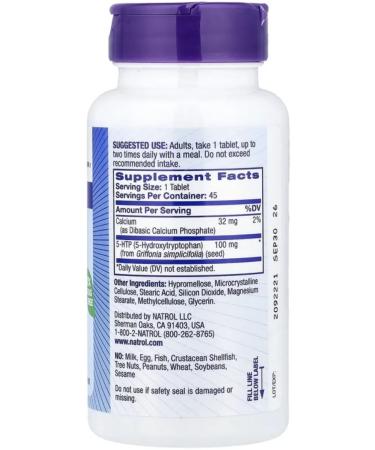 Natrol 5-HTP TR TRIPTOPHAN 100 mg 45 tablets - Buy Online on GoSupps.com