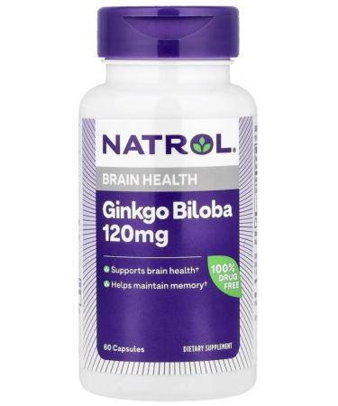 Natrol Gingko Biloba ginkgo biloba 120 mg 60 capsules