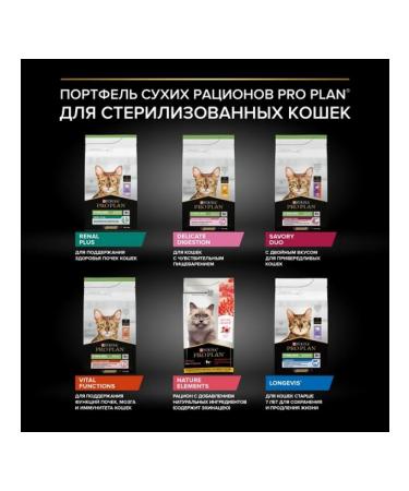 PRO PLAN Dry food for sterilized cats with chicken 1.4 kg - Buy Online on GoSupps.com