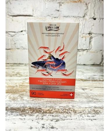 Vivasan Natural dietary supplement omega 3 Fort Fish Fool+Oil Crill 90pcs - Buy Online on GoSupps.com