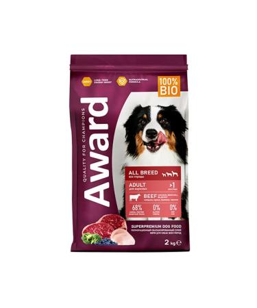 AWARD Dry food for dogs of all breeds of beef chicken 2kg