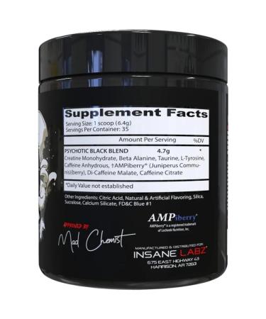 Insane Labz Psychotic Black 35 Serv Psychotic Black - Buy Online on GoSupps.com