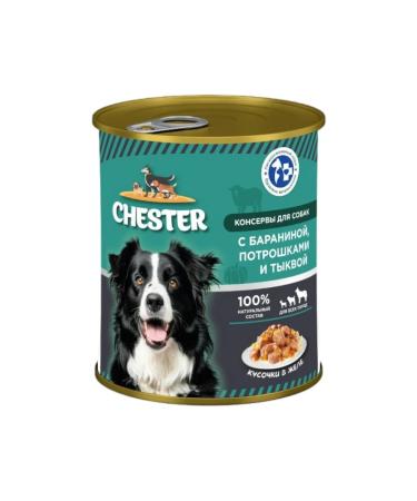 Chester Wet feed for dogs of all breeds with lamb - 850g x 6pcs - Buy Online on GoSupps.com