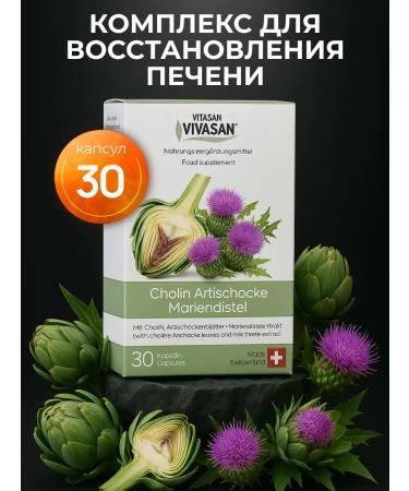 Vivasan Natural dietary supplies capsules cholin artik-raropsha 30pcs