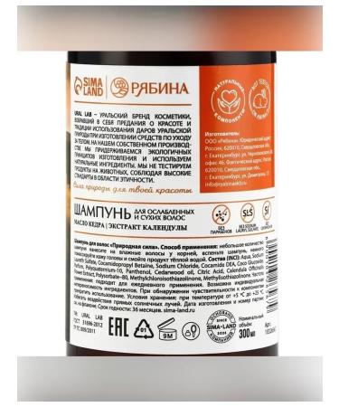URAL LAB Shampoo for dry and weakened hair 300 ml - Buy Online on GoSupps.com