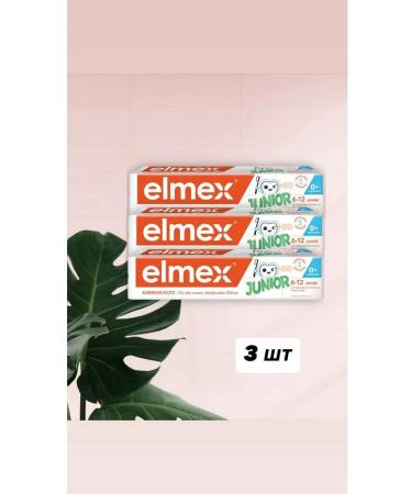 Colgate Elmex Junior Toothpaste for Children 6 to 12 Years Old 75 ml 3 pcs.