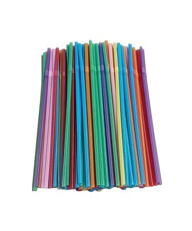 Colored flexible straws for drinks 100 pcs for parties