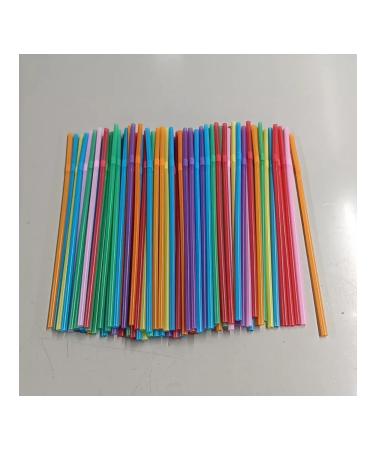 Colored flexible straws for drinks 100 pcs for parties - Buy Online on GoSupps.com