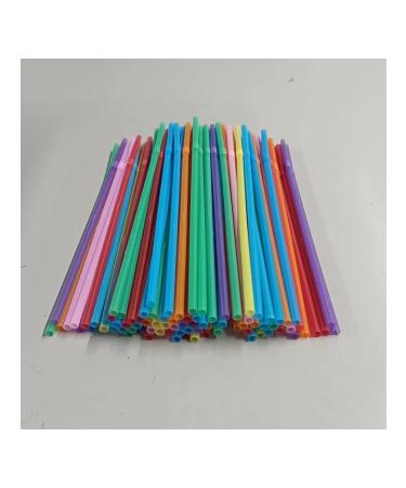 Colored flexible straws for drinks 100 pcs for parties - Buy Online on GoSupps.com