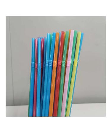 Colored flexible straws for drinks 100 pcs for parties - Buy Online on GoSupps.com