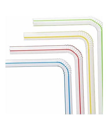 Colored flexible plastic tubes for drinks 300 pcs - Buy Online on GoSupps.com