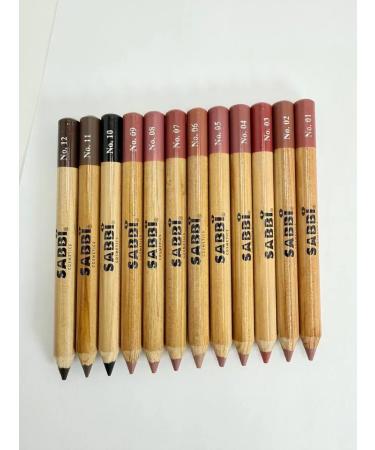 At 3 A set of lip pencils 12 pcs of nude shades - Buy Online on GoSupps.com