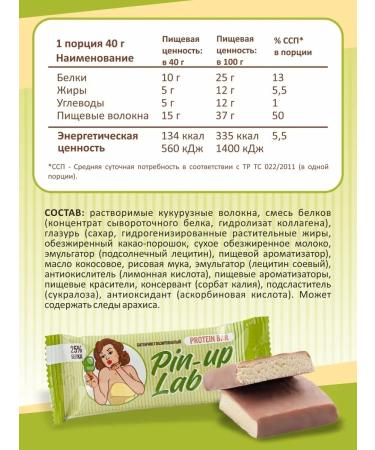 PIN UP LAB Protein bars Assorted tastes 16 pcs 40 g - Buy Online on GoSupps.com