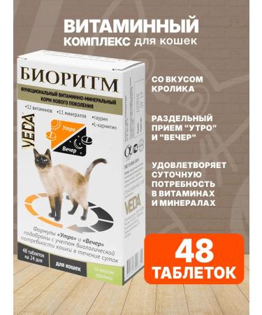 VEDA Vitamin-mineral complex for cats Bihythm 48 Tab