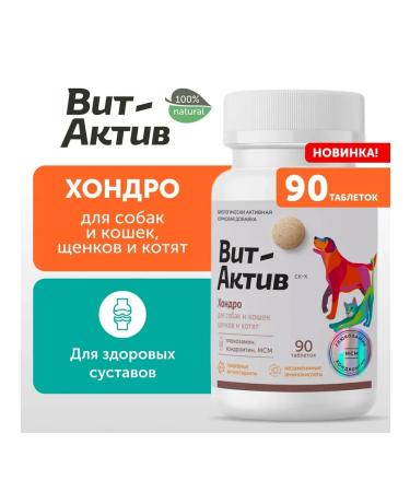 Vit-Active Vitamin-mineral supplement of dogs of puppies of cats kittens 90t - Buy Online on GoSupps.com