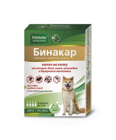 AGROBIOPROM Binakar Dreams on the withers for dogs of medium rocks 1 ml No. 4