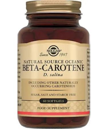 SOLGAR Beta-carotene of ocean algae d Salina 60 capsules