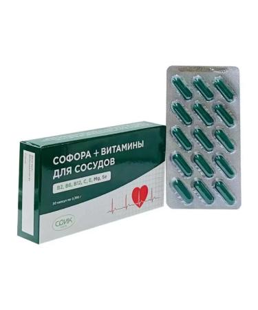 Soik LLC Sophora+Vitamins for blood vessels 30 capsules - Buy Online on GoSupps.com