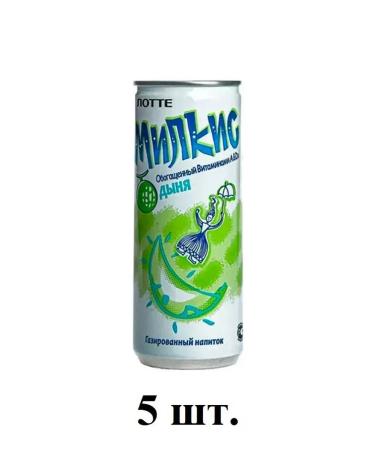 Lotte Milkis carbonated drink with a taste of melon 5 pcs x 250 ml - Buy Online on GoSupps.com