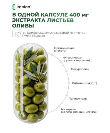 IMBIAN Olive leaves extract 60 capsules - Buy Online on GoSupps.com