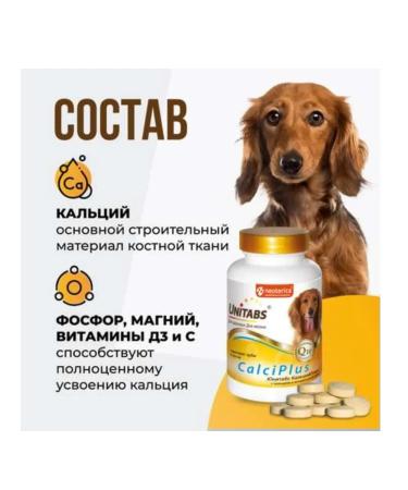 Vitamins Unitabs Calciplus C Q10 calcium plus for dogs - Buy Online on GoSupps.com