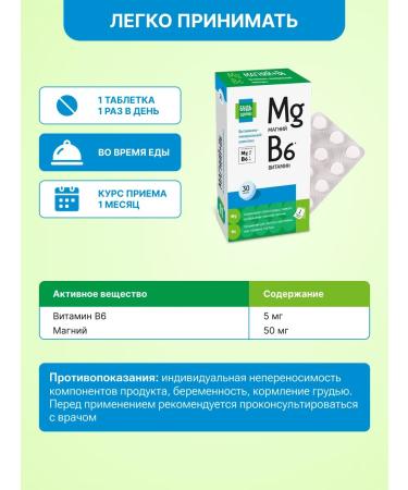Be healthy! Magnesium B6 Vitamino Mineral Complex 30pcs - Buy Online on GoSupps.com