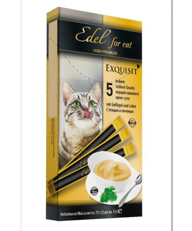 Edel for cat Cream soup with bird and liver liver 5 pieces of 15 g