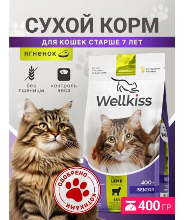 Wellkiss Dry food for cats over 7 years old 400 grams