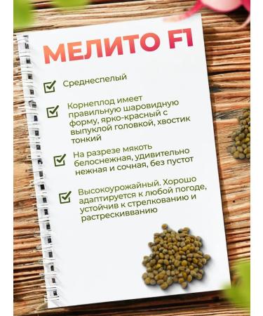 SeedSynapse Melito F1 seeds of radishes 5 gr. (Hazera alexagro)