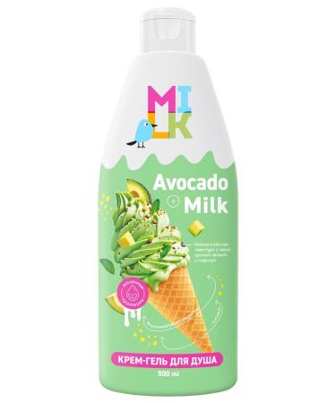 Shower gel 500 ml for the whole family avocado and milk