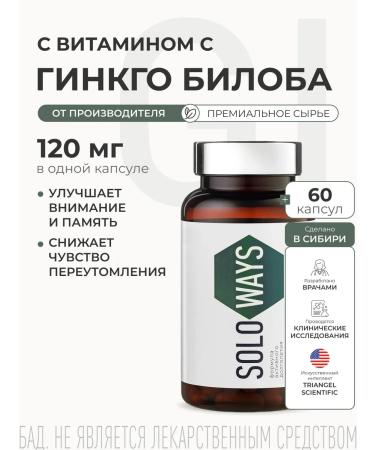 SOLOWAYS Ginkgo biloba 120 mg 60 capsules