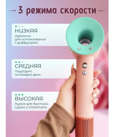 Hair hair dryer with nozzles Basic HD Pastel Pink - Buy Online on GoSupps.com