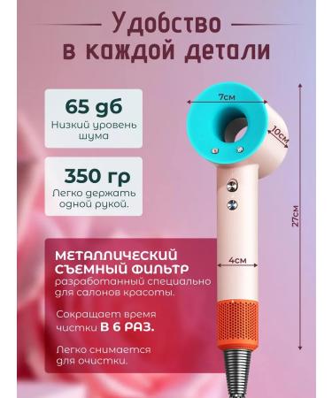 Hair hair dryer with nozzles Basic HD Pastel Pink - Buy Online on GoSupps.com