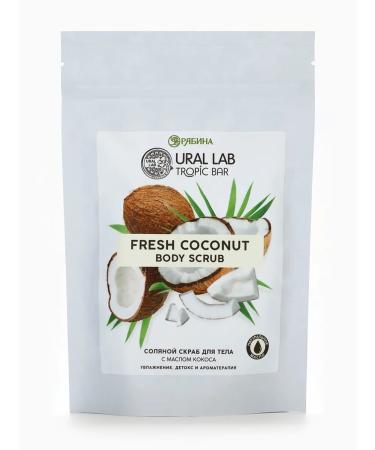 URAL LAB Salt scrub scrub "coconut" with coconut oil 250 g - Buy Online on GoSupps.com