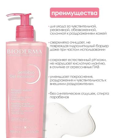 BIODERMA Micellar gel for washing Sensibio 500 ml - Buy Online on GoSupps.com