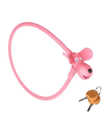 Pink bicycle lock (dog-sand cookies)