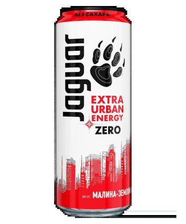 Jaguar Energy Drink Energetik Urban Energy Zero Malina Strawberries 0.44 l x12 pcs - Buy Online on GoSupps.com