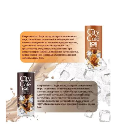 Cold coffee City Cafe Ice Coffee 180 ml set 2 pcs - Buy Online on GoSupps.com