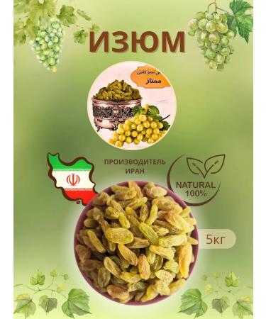 SHAYAN Green raisins without bones 5 kg